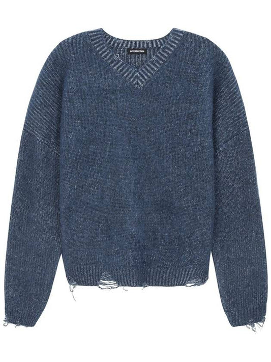 DESTROYED MOHAIR KNIT BLUE - INTERSECTION - BALAAN 2