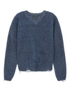 DESTROYED MOHAIR KNIT BLUE - INTERSECTION - BALAAN 2