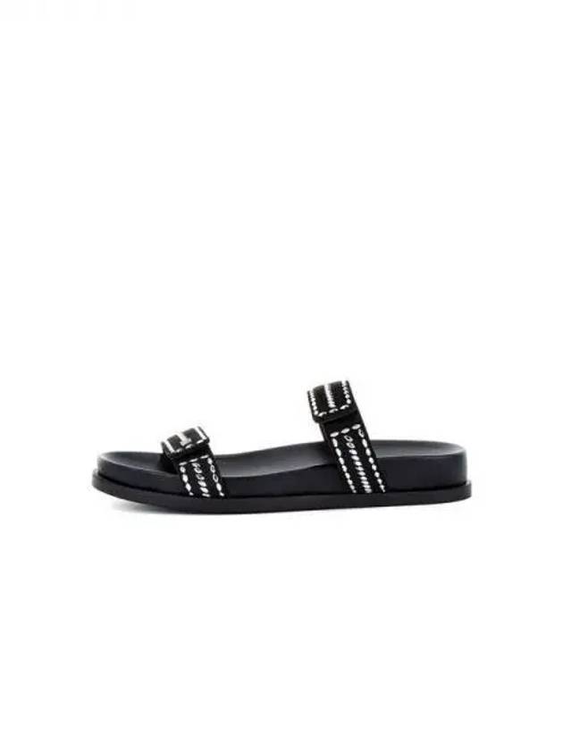 Women s Mini Stud Strap Sandals Black 270978 - EMPORIO ARMANI - BALAAN 1