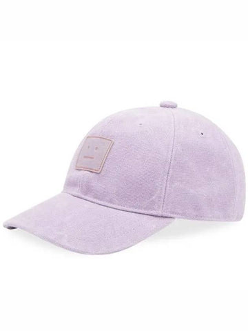 Patch Logo Cotton Ball Cap Purple - ACNE STUDIOS - BALAAN 1