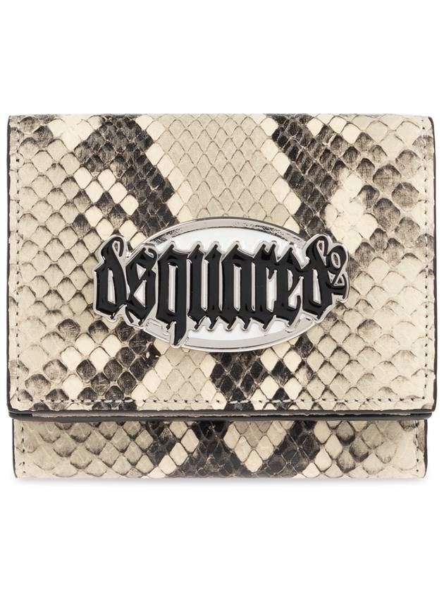 Dsquared2 Wallet With Logo, Women's, Cream - DSQUARED2 - BALAAN 1