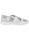 Striped Leather Low Top Sneakers White Silver - TOD'S - BALAAN 2