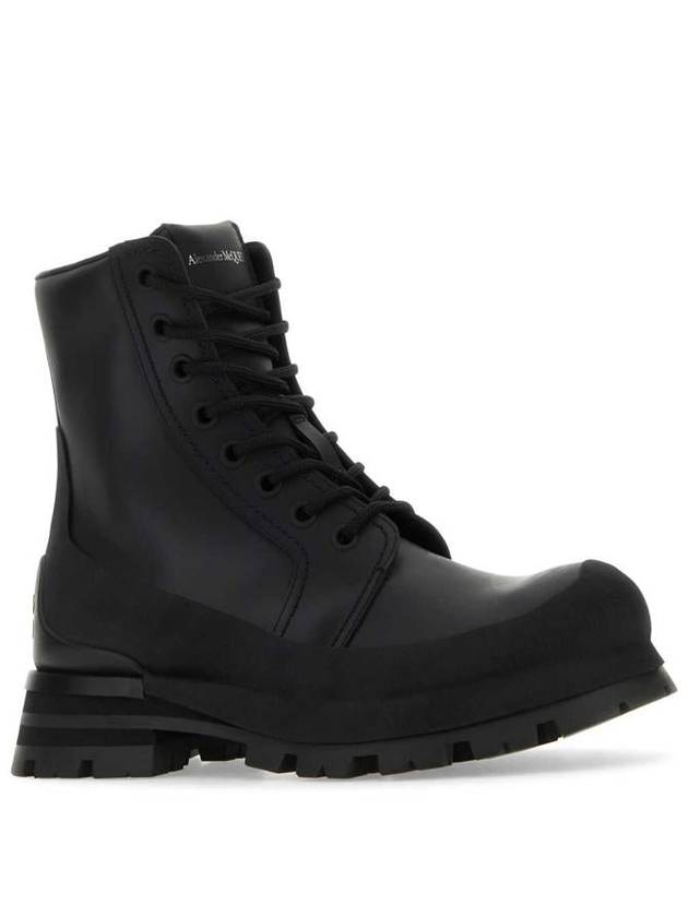 Wander Leather Combat Boots Black - ALEXANDER MCQUEEN - BALAAN 3