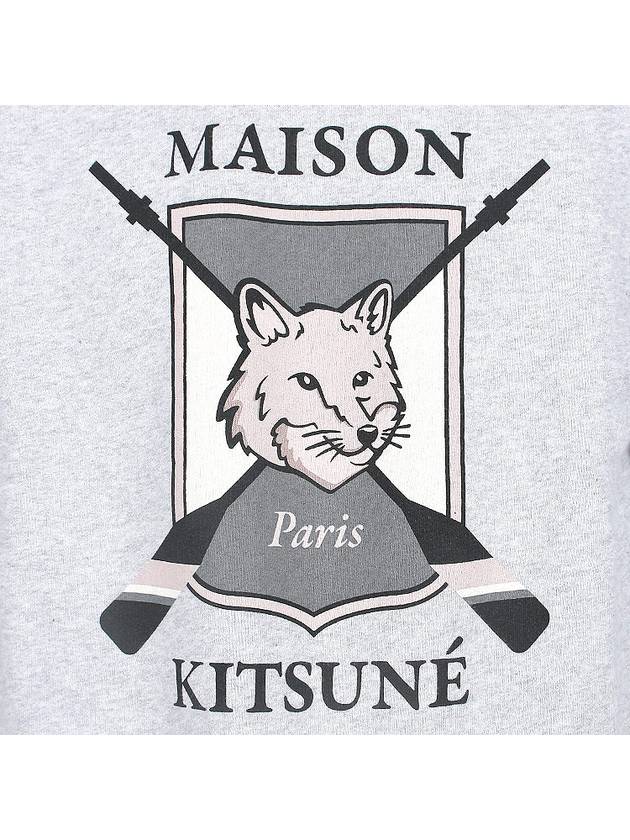 College Fox Print Sweatshirt Light Grey - MAISON KITSUNE - BALAAN 7