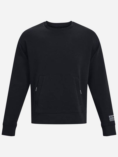 Men's Summit Knit Crew Sweatshirt Black - UNDER ARMOUR - BALAAN 2