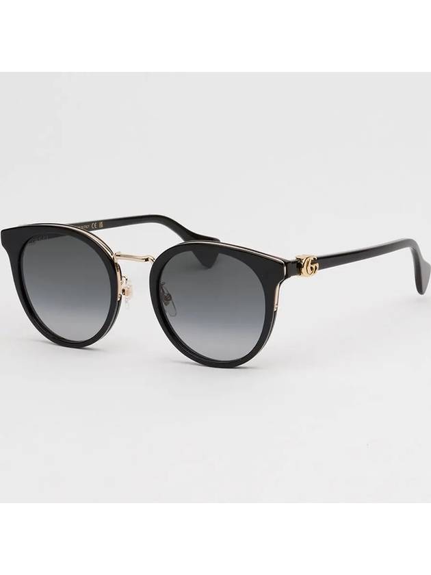 Eyewear GG Logo Round Sunglasses Grey Black - GUCCI - BALAAN 7