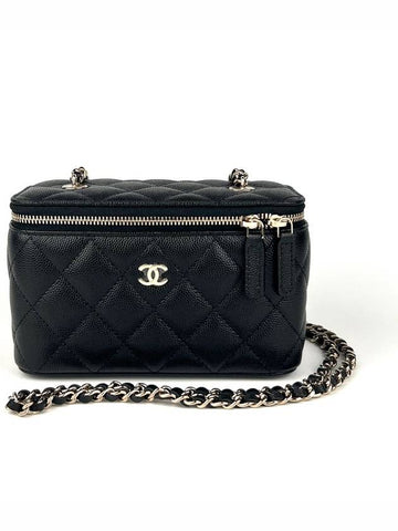 Classic Vanity Rectangular Black Gold Caviar AP1341 - CHANEL - BALAAN 1