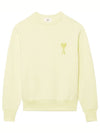 Heart Logo Overfit Sweatshirt Yellow - AMI - BALAAN 2