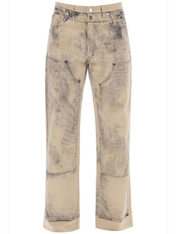 Carpenter Effect Heritage Denim Jeans Beige - DIOR - BALAAN 1