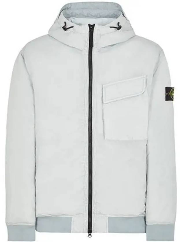 Wappen Patch Nylon Crinklips Hooded Jacket Light Grey - STONE ISLAND - BALAAN 2