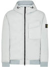 Wappen Patch Nylon Crinklips Hooded Jacket Light Grey - STONE ISLAND - BALAAN 2