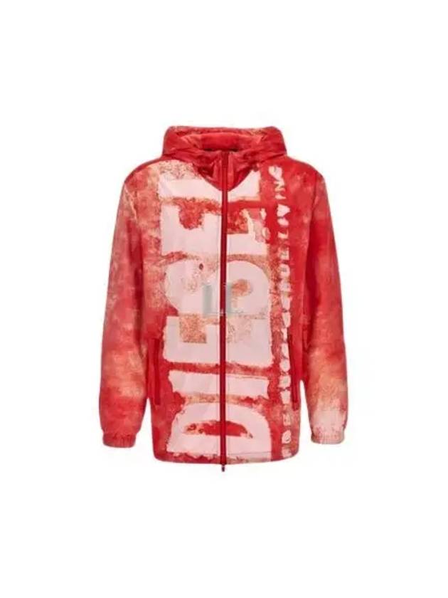 J Warrett Logo Watercolour Effect Windbreaker Red - DIESEL - BALAAN 2