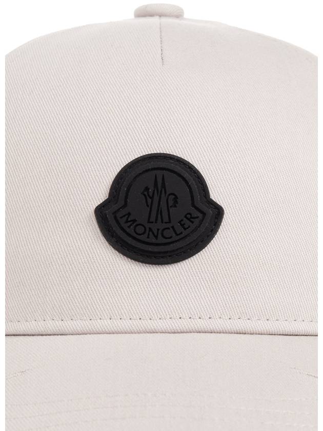 Logo Patch Ball Cap Light Gray - MONCLER - BALAAN 5