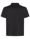 Men's Monogram Cotton Short Sleeve Polo Shirt Black - SAINT LAURENT - BALAAN 3