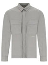 Broken Linen Cotton Long Sleeve Shirt Grey - CP COMPANY - BALAAN 2