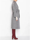 GENARCA Alpaca Wool Single Coat Gray - MAX MARA - BALAAN.