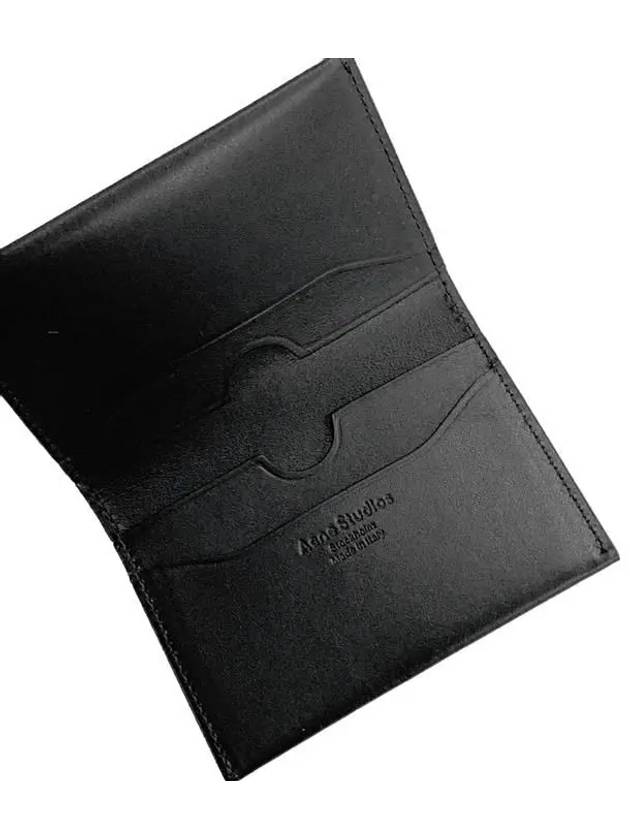 Folded Leather Card Wallet Black - ACNE STUDIOS - BALAAN 6