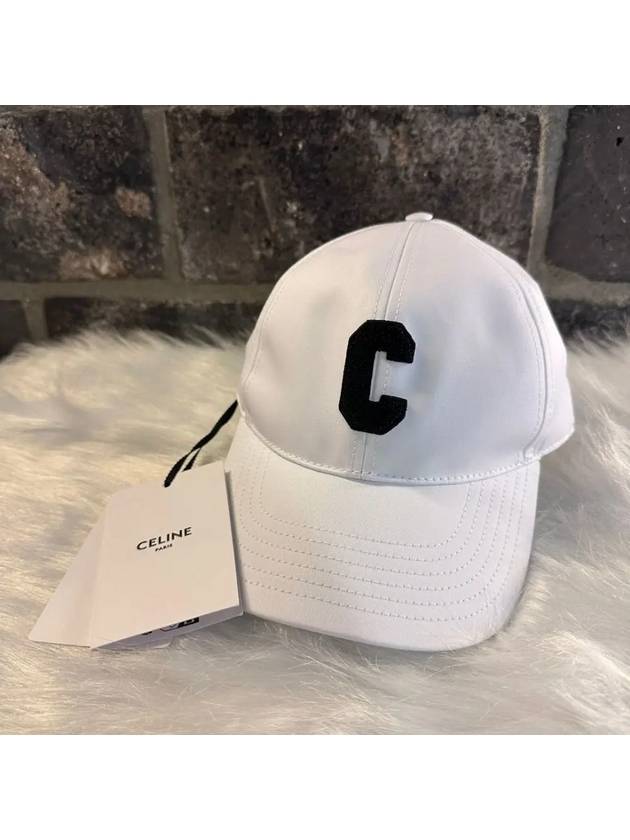 Initial Baseball Cap Cotton White - CELINE - BALAAN 2