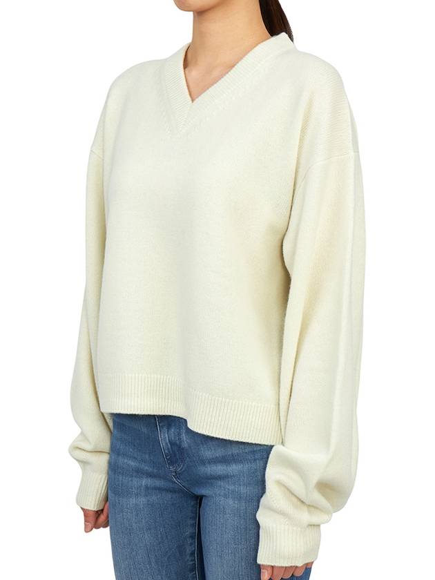 Women's Lambswool Knit Top Ivory - STUDIO NICHOLSON - BALAAN 3