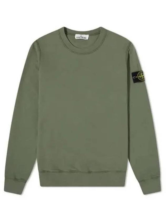 Wappen Patch Crewneck Sweatshirt Olive - STONE ISLAND - BALAAN 2