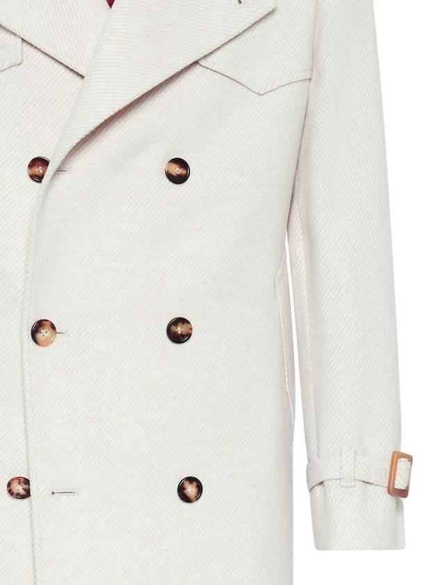 Brunello Cucinelli Coats Cream - BRUNELLO CUCINELLI - BALAAN 3