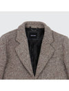 Beige wool blend basic notched lapel collar coat CO115 - IKALOOOK - BALAAN 6