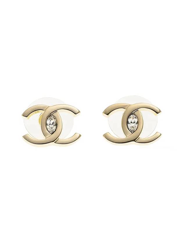 CC Logo Crystal Earrings Gold - CHANEL - BALAAN 1