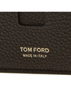 T Line Card Wallet Dark Brown - TOM FORD - BALAAN 7