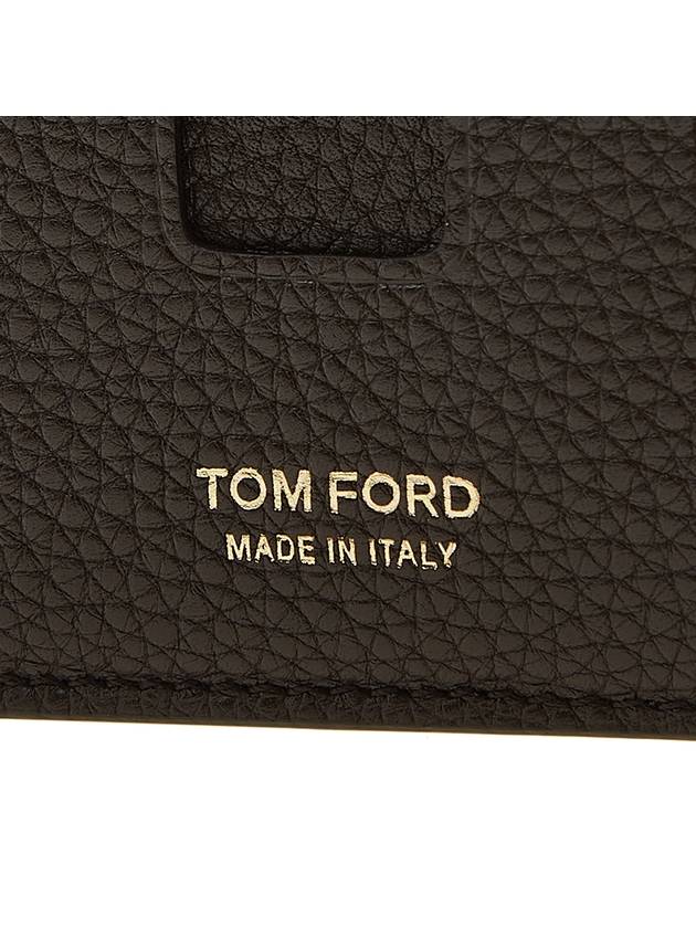 T Line Card Wallet Dark Brown - TOM FORD - BALAAN 7