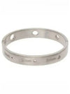 Logo Cut-Out Cuff Bracelet Silver - MAISON MARGIELA - BALAAN 2