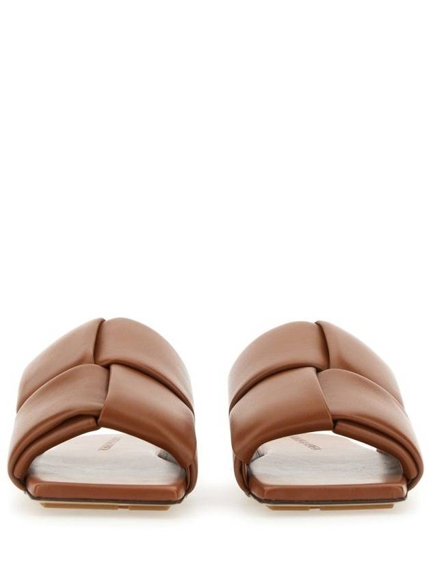 Bottega Veneta Intrecciato Patch Flat Mule Caramel - BOTTEGA VENETA - BALAAN 6