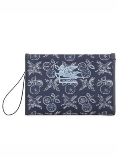 Beauty Jacquard Logo Clutch Bag Navy - ETRO - BALAAN 2