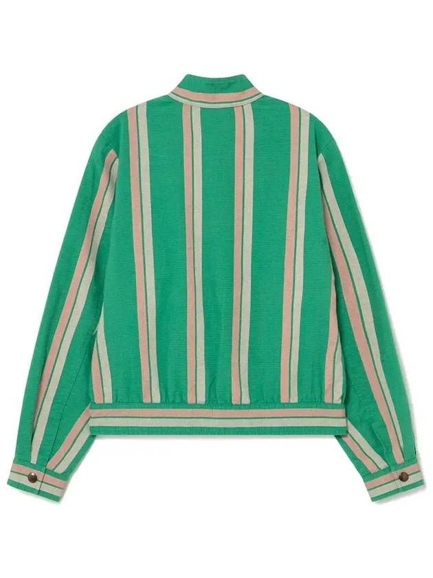 Kids Striped Bomber Jacket Green S22109 255AA - THE ANIMALS OBSERVATORY - BALAAN 3