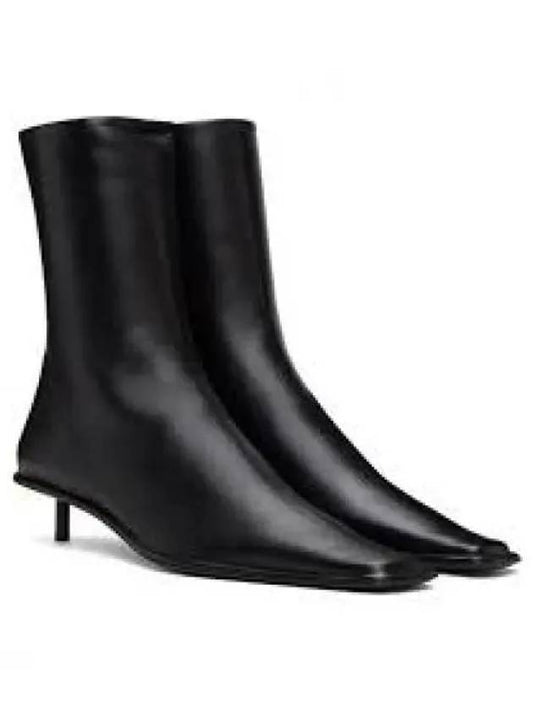 Women's Leather Ankle Boots Black - JIL SANDER - BALAAN 1