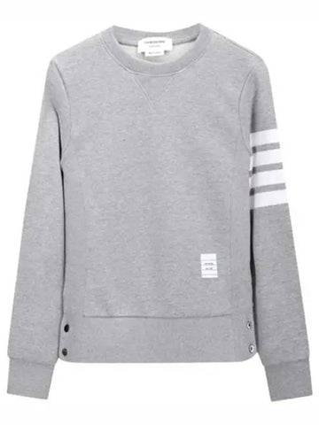 Diagonal Stripe RWB Tab Loopback Jersey Sweatshirt Women - THOM BROWNE - BALAAN 1