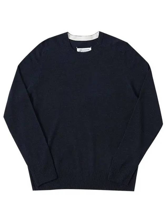 Lambswool Sweater Knit Top Blue - MAISON MARGIELA - BALAAN 3