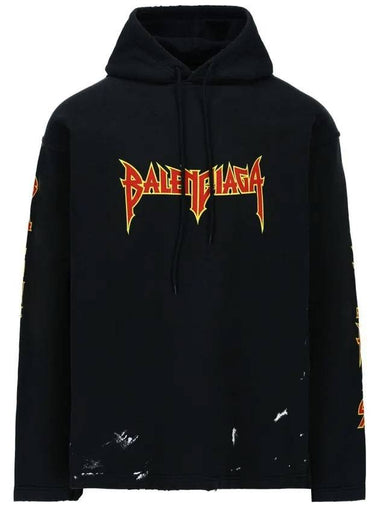 Logo Printed Hoodie Black - BALENCIAGA - BALAAN 1