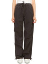 Drawstring Washed Cotton Track Pants Phantom - GANNI - BALAAN 4