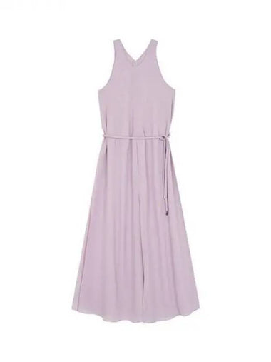 Women s Slit Point Long Chiffon Dress Light Purple 270551 - EMPORIO ARMANI - BALAAN 1