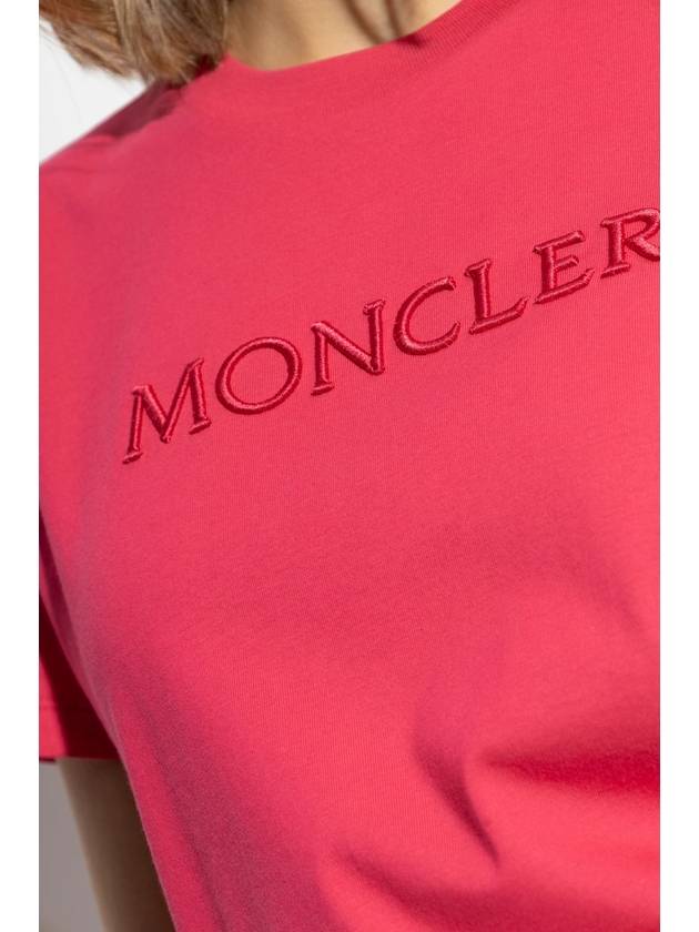 Moncler T-shirt With Logo, Women's, Pink - MONCLER - BALAAN 5