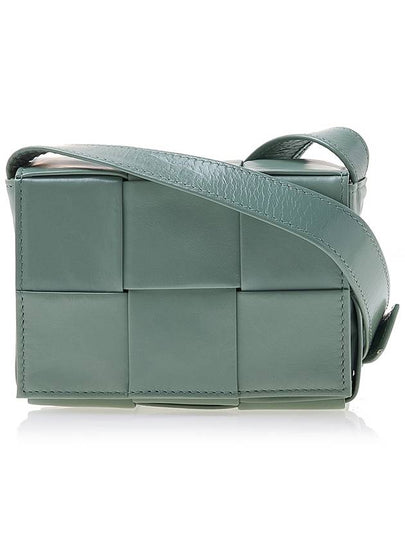 Cassette Small Leather Cross Bag Sage Green - BOTTEGA VENETA - BALAAN 2