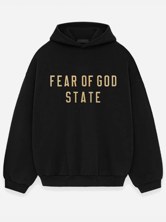 Essential Fear of God Fleece State Hood Black 192BT24625250F - FEAR OF GOD ESSENTIALS - BALAAN 1