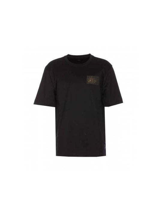 FF Eclissi Patch Jersey Short Sleeve T-Shirt Black B0010990914 - FENDI - BALAAN 1