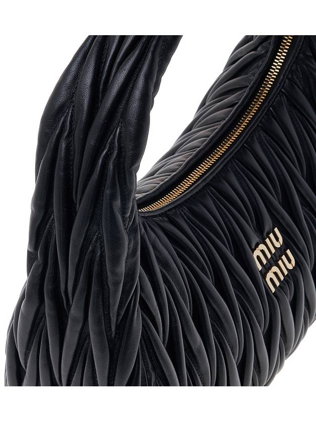 Wander Materasse Nappa Leather Hobo Bag Black - MIU MIU - BALAAN 9