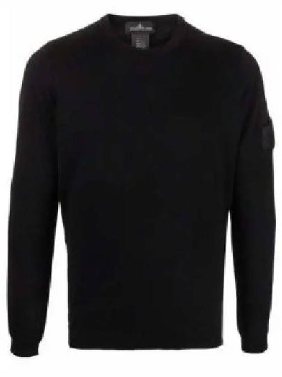 Men's Shadow Lens Wappen Knit Top Black - STONE ISLAND - BALAAN 2