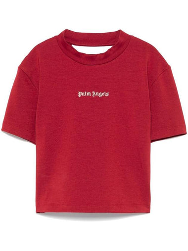 logo-embroidered baby T-shirt - PALM ANGELS - BALAAN 1