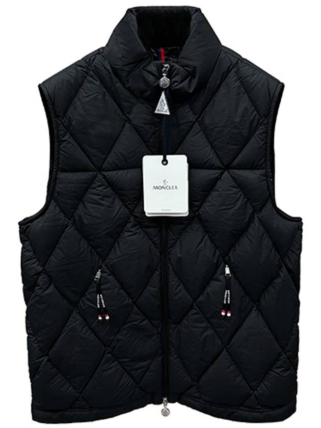 1A00078 549SK 999 Back Logo Patch Down Vest Black Men s Jacket TJ - MONCLER - BALAAN 1