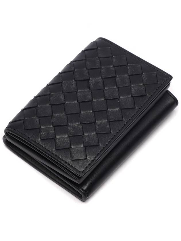 Intrecciato Small Card Wallet Black - BOTTEGA VENETA - BALAAN 6