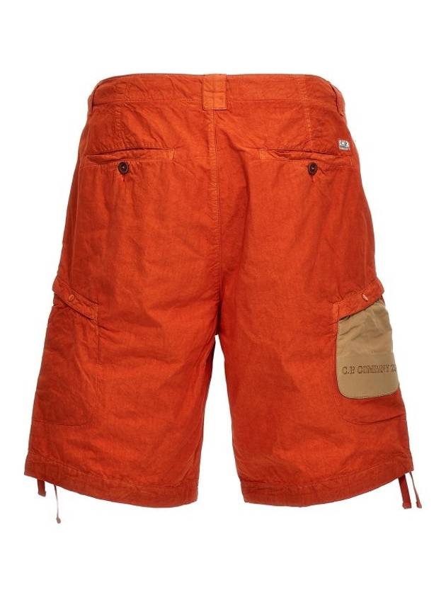 Lens Wappen Cotton Shorts Orange - CP COMPANY - BALAAN 5