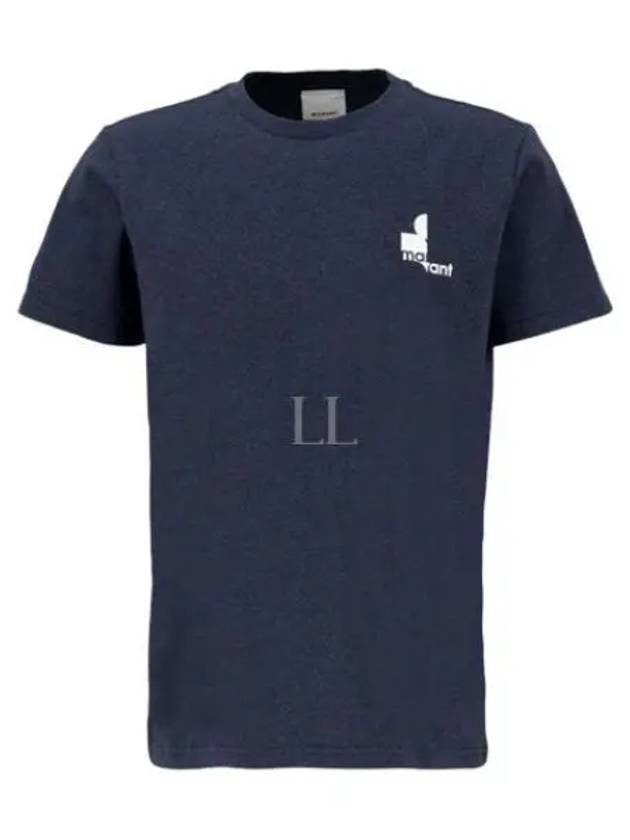 Zafferh Mini Logo Cotton Short Sleeve T-Shirt Navy - ISABEL MARANT - BALAAN 2